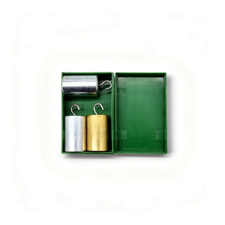 Набор тел равного объема (латунь, сталь, алюминий) цилиндры